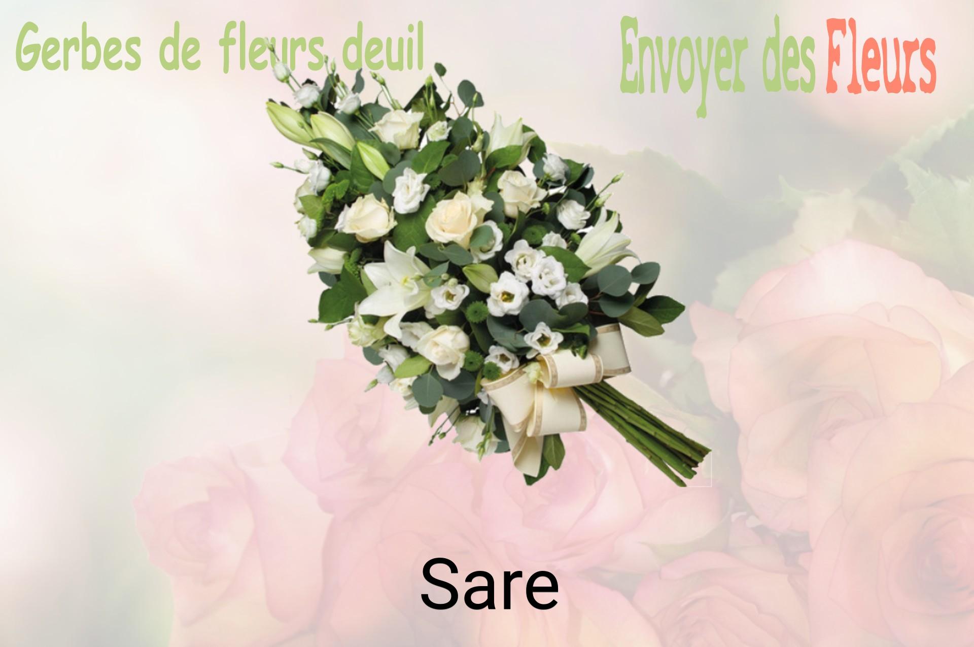 Gerbe de fleurs de deuil livrée à Sare